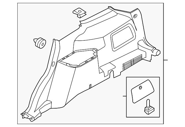 BB5Z-7831012-BB Деталь QTR TRIM PANEL, RIGHT