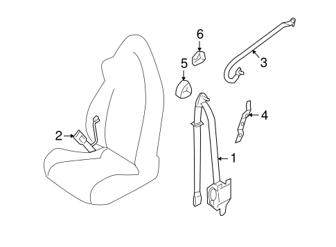 RX-8 FRONT SEAT BELTS