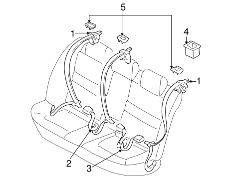 Outback REAR SEAT BELTS 2