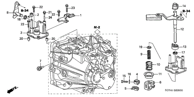 TRANSMISSION - MANUAL/MT SHIFT ARM (L4) for 2003 Honda ACCORD COUPE #1