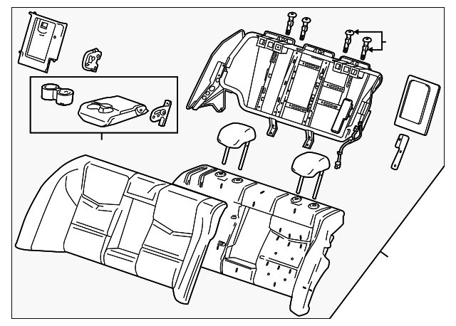 23338651 Деталь SEAT BACK ASSY