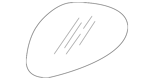 87611-2D000 Деталь MIRROR GLASS, LEFT