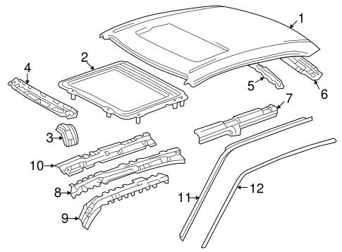 Corolla EXTERIOR TRIM - ROOF