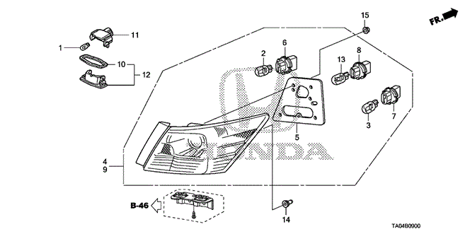 ELECTRICAL / EXHAUST / HEATER / FUEL/TAILLIGHT - LICENSE LIGHT for 2009 Honda ACCORD SEDAN #1