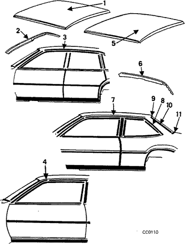 Citation II ROOF & BACK GLASS