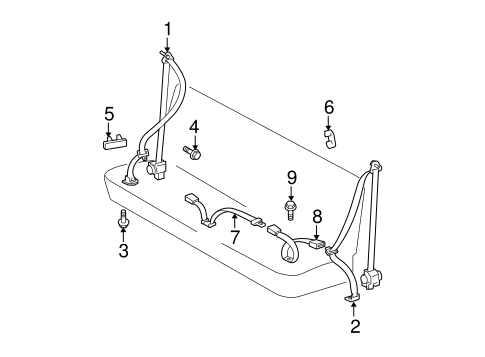 Yaris REAR SEAT BELTS 4