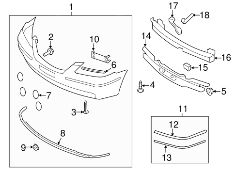 Azera BUMPER & COMPONENTS - FRONT