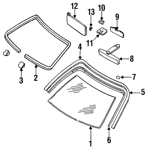 Q45 GLASS - WINDSHIELD