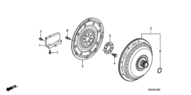 ENGINE/TORQUE CONVERTER for 2008 Honda PILOT #1