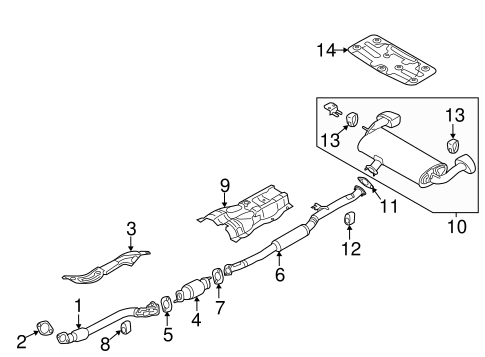 Genesis Coupe EXHAUST COMPONENTS