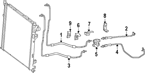 GL550 TRANS OIL COOLER LINES