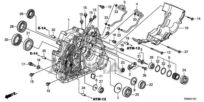 TL AT TORQUE CONVERTER CASE (6AT) (4WD)