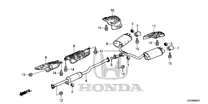 ELECTRICAL / EXHAUST / HEATER / FUEL/MUFFLER (2) for 2013 Honda ACCORD SEDAN #1