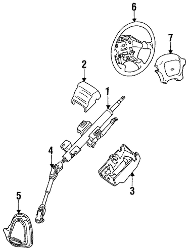 Expo LRV STEERING COLUMN & WHEEL