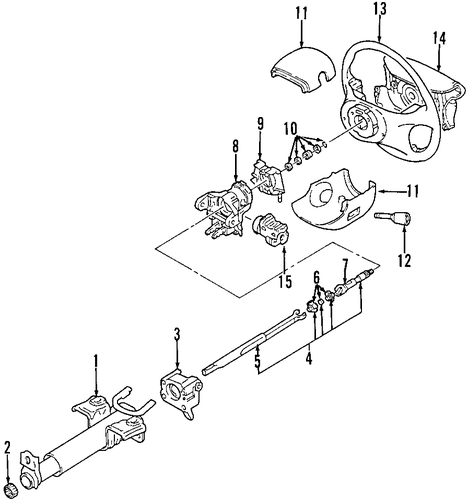 Catera STEERING COLUMN