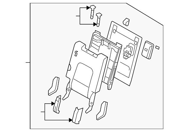 89400-3J501-R7D Деталь SEAT BACK ASSY, RIGHT