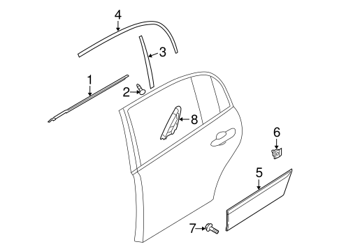 Amanti EXTERIOR TRIM - REAR DOOR