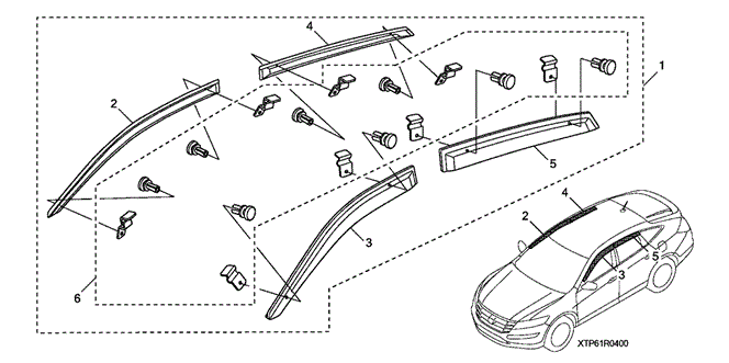 ACCESSORIES/DOOR VISOR for 2012 Honda CROSSTOUR #1