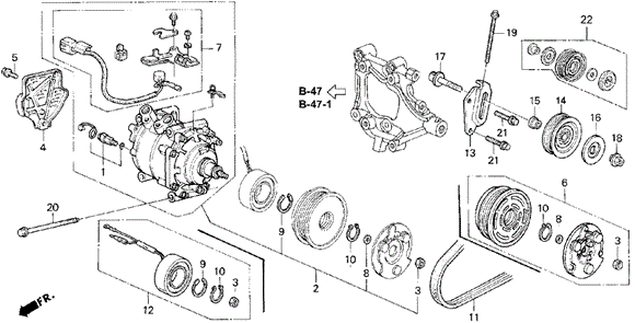 CIVIC SEDAN A / C COMPRESSOR (SANDEN) (3)