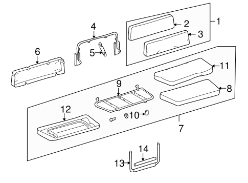 G500 REAR SEAT COMPONENTS 2