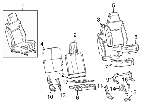 i-290 FRONT SEAT COMPONENTS 2