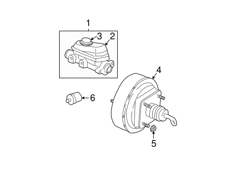 Dakota MASTER CYLINDER - COMPONENTS ON DASH PANEL 2