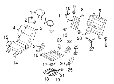 Outlander REAR SEAT COMPONENTS