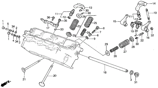 LEGEND SEDAN VALVE - ROCKER ARM (RR.)