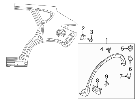 CX-5 EXTERIOR TRIM - QUARTER PANEL