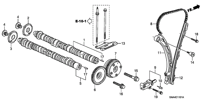 CIVIC SEDAN CAMSHAFT - CAM CHAIN (2.0L)
