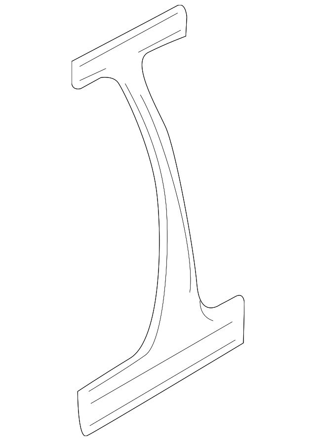 0K2YB-71281 Деталь CENTER PILLAR, LEFT