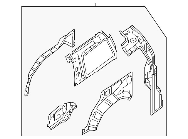 76751-EA030 Деталь INNER QTR PANEL, LEFT