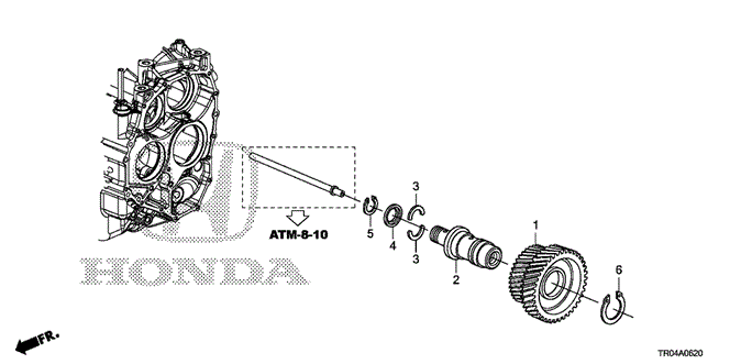 TRANSMISSION - AUTOMATIC/AT IDLE SHAFT for 2012 Honda CIVIC SEDAN #1