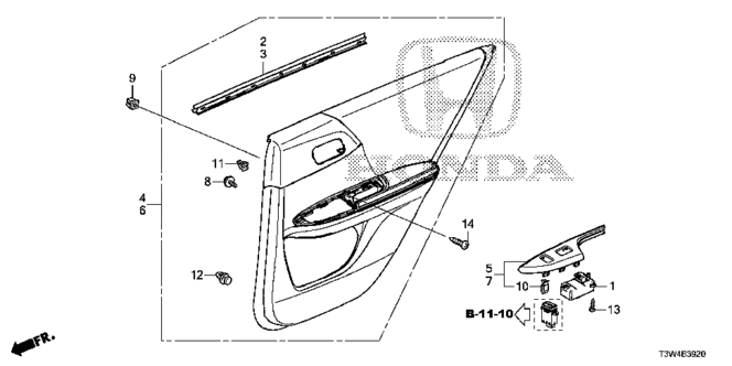 ACCORD HYBRID REAR DOOR LINING