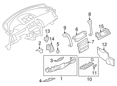 Murano INSTRUMENT PANEL COMPONENTS