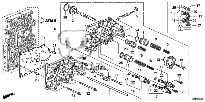 TRANSMISSION - AUTOMATIC/AT SERVO BODY (L4) for 2009 Honda ACCORD COUPE #1