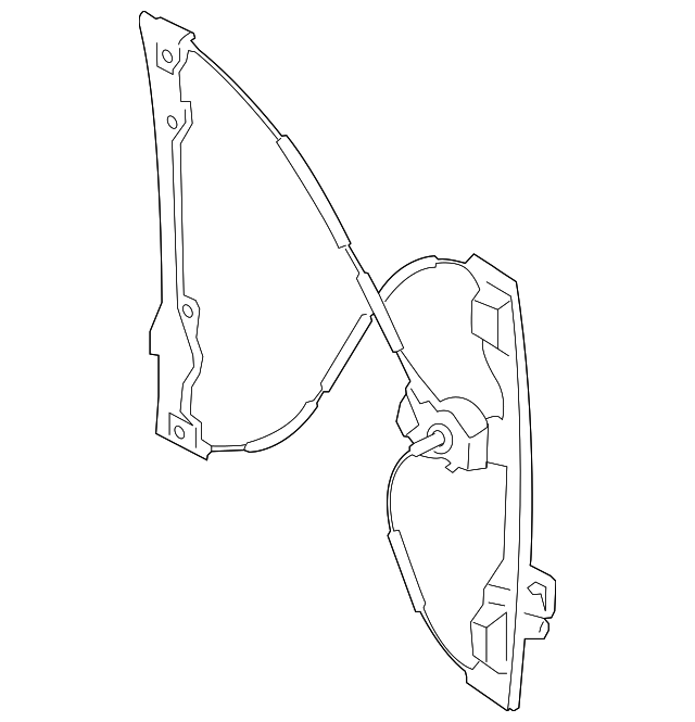 FL3Z-1523200-B Деталь WINDOW REGULATOR, RIGHT