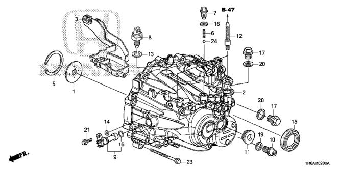 CIVIC SEDAN MT TRANSMISSION CASE (1.8L)