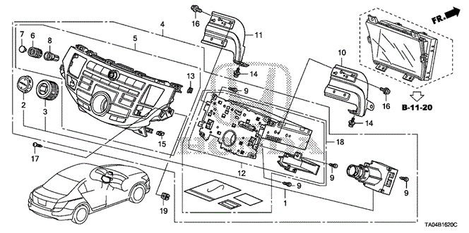 ELECTRICAL / EXHAUST / HEATER / FUEL/CENTER MODULE (NAVIGATION) for 2009 Honda ACCORD SEDAN #1