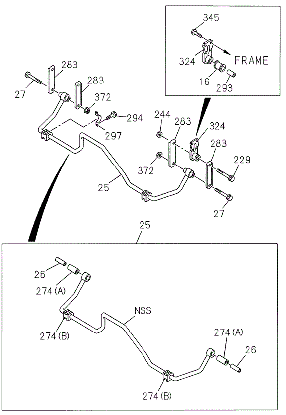 CHASSIS/REAR SUSPENSION (STABILIZER ASSY.) for 2002 Honda PASSPORT #1