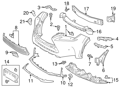 NX200t BUMPER & COMPONENTS - FRONT