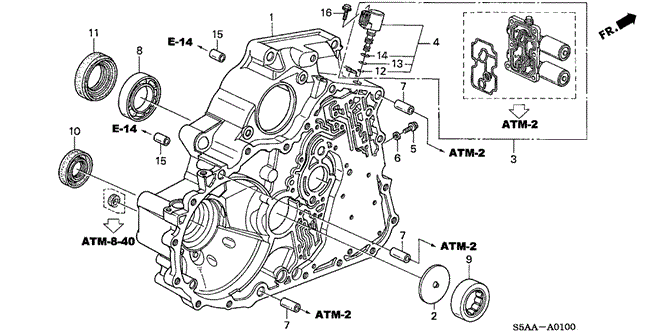 TRANSMISSION - AUTOMATIC/AT TORQUE CONVERTER CASE for 2004 Honda CIVIC COUPE #1