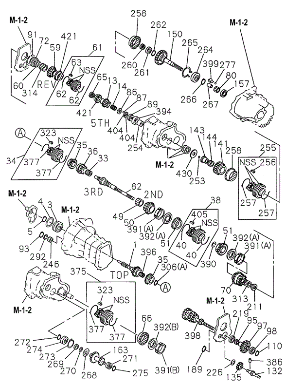TRANSMISSION - MANUAL/MT TRANSMISSION GEAR (4X4) for 1995 Honda PASSPORT #1