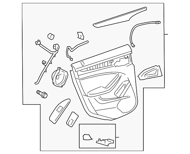 22763141 Деталь DOOR TRIM PANEL, LEFT