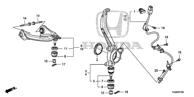 CHASSIS/KNUCKLE for 2010 Honda ACCORD SEDAN #1