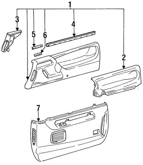 Previa INTERIOR TRIM - DOOR