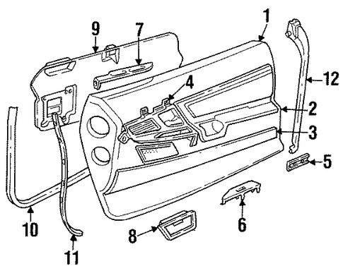840Ci INTERIOR TRIM - DOOR