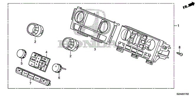 ELECTRICAL / EXHAUST / HEATER / FUEL/AUTO AIR CONDITIONER CONTROL ('12-) for 2013 Honda PILOT #1