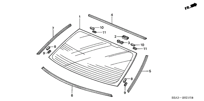 BODY / AIR CONDITIONING/REAR WINDSHIELD for 2003 Honda CIVIC SEDAN #1
