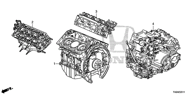 ENGINE/ENGINE ASSY. - TRANSMISSION ASSY. (V6) for 2012 Honda ACCORD SEDAN #1